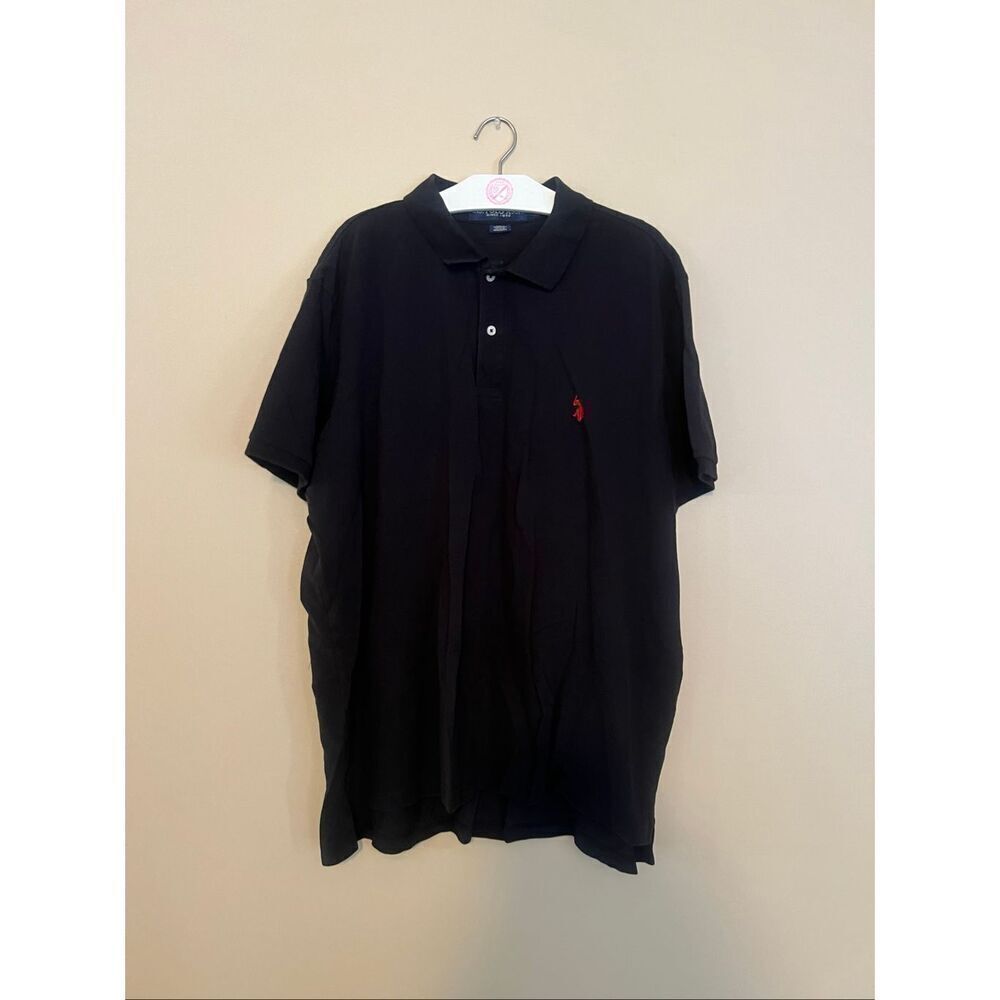 U.S. Polo Assn Black Collared Shirt Mens Size 2XL